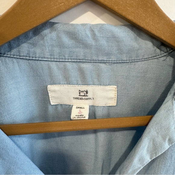 Thread & Supply Light Blue Collar Shirt - Picture 3 of 5